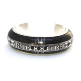 Ebony silver tuareg bracelet
