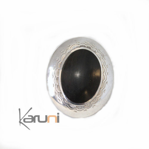 Nigerian Silver Ebony Ring