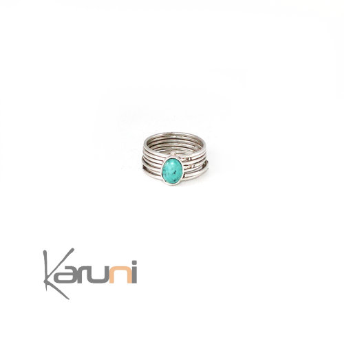 Nigerian Silver Turquoise weekly Ring
