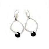 Silver Onyx earrings