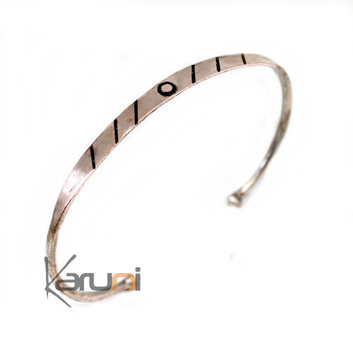 Mauritanian Mix Silver and copper Ebony Bracelet 3003