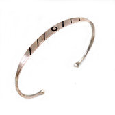 Silver, copper ebony bracelet