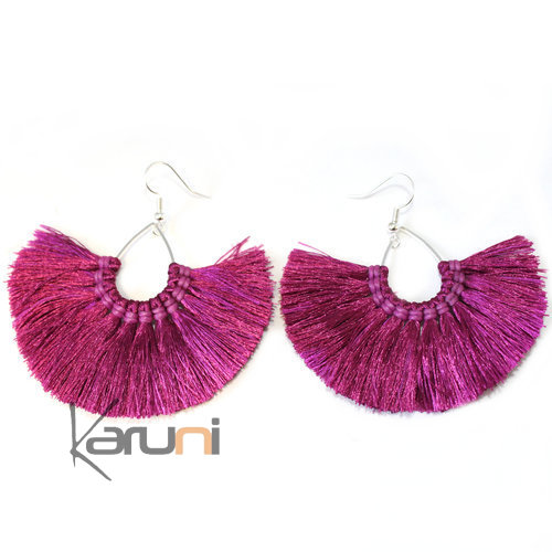 Purple Yarns Fancy Thai Earrings 4014