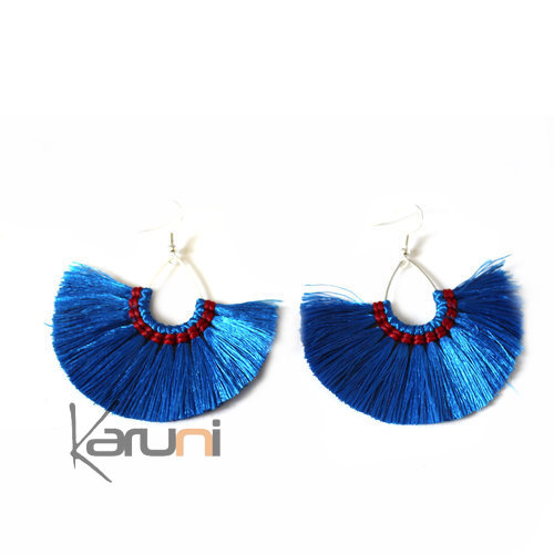 Blue Yarns Fancy Thai Earrings 4019
