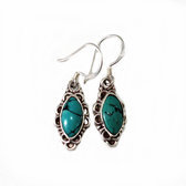 fancy earrings, turquoise silver