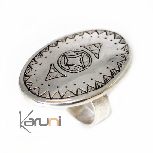 Ethnic Marquise Ring Sterling Silver 1011b