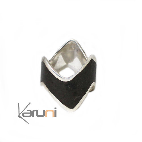 Silver Ebony Ring Karuni Design 1083