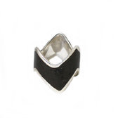 Silver Ebony ring , Karuni design 1083