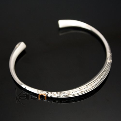 Tuareg Engraved Angle Bracelet in Silver Woman/Man 85