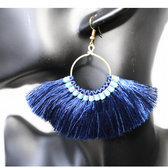 Fancy earrings, dark bleu