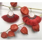 Red fancy earrings