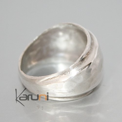 KARUNI - Hammered silver ring inspired of Tuareg craftsmanship