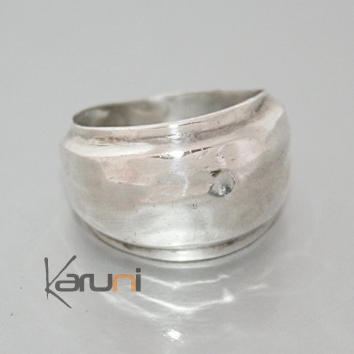 KARUNI - Hammered silver ring inspired of Tuareg craftsmanship