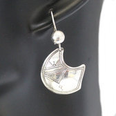Engraved sterling silver earrings