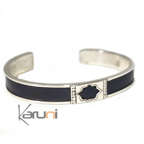 Sterling Silver Jewelry Leather Silver bracelet 3041