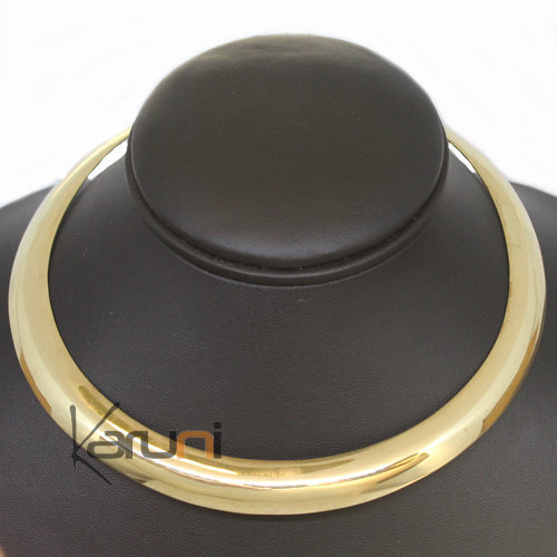 Smooth Bronze Choker Necklace