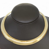 Rounded bronze choker necklace