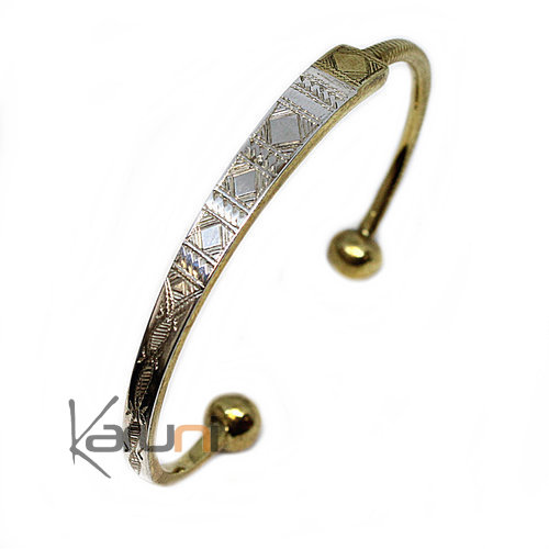 Ethnic Bronze Silver Bracelet 3045