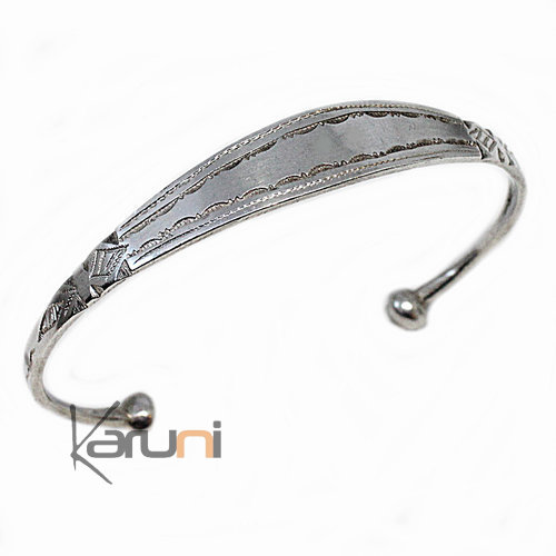 Ethnic Tuareg Bracelet Sterling Silver Engraved 3048