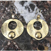 Fancy bronze earrings