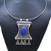 Lapis sterling silver pendant
