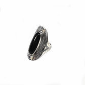 onyx sterling silver ring