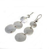 Hammered sterling silver earrings