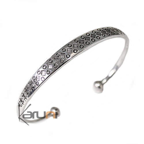 Ethnic Sterling Silver  Bracelet Engraved 3067