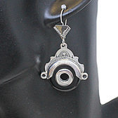 Black onyx sterling silver earrings