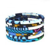 Blue wax bracelet