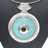Turquoise sterling silver pendant