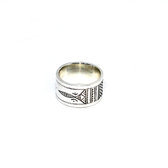 Ethnic sterling silver ring