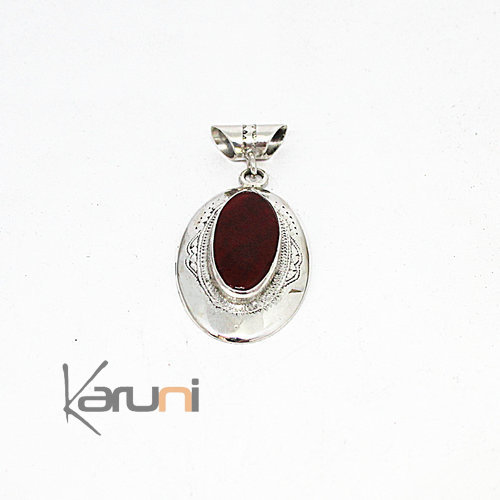 Necklace Pendant Sterling Silver Agate 7048