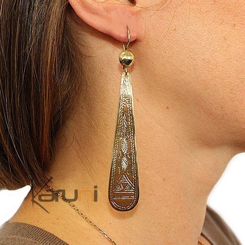  Peul Earrings Fulani Mali Bronze 5109