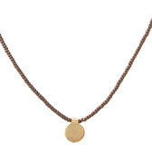 Miyuki sterling silver gold plated necklace