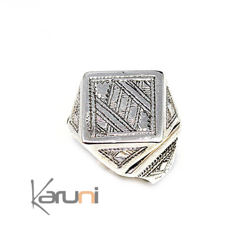 Sterling Silver Signet Ring Diamond 1115