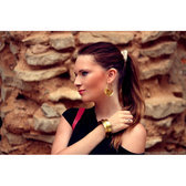 Fulani Earrings Hoops African Ethnic Jewelry Gold Version/Golden Bronze Mali 4 cm/2 inches d
