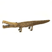 Crocodile dogon bronze sculpture