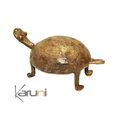 Dogon sculpture, bronze turtle
