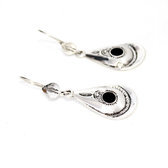 Ebony sterling silver earrings
