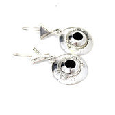 Ebony sterling silver earrings