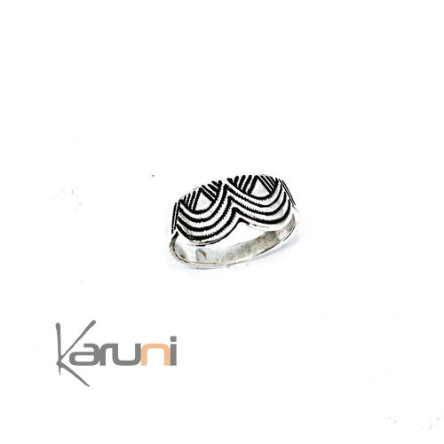 Sterling Silver Engraved Volute Ring 1128