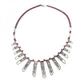 925 silver necklace purple