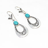 Turquoise 925 silver earrings