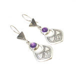 Amethyst 925 silver earrings