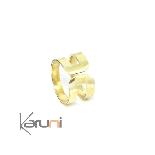 Golden bronze Fulani adjustable ring 1144
