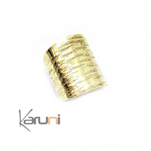 Golden bronze Fulani wave adjustable ring 1145