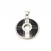 Small 925 silver pendant ebony