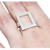 Rectangle 925 silver ring