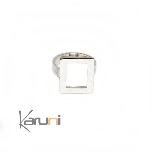 Rectangle Design 950 Silver Ring 1150